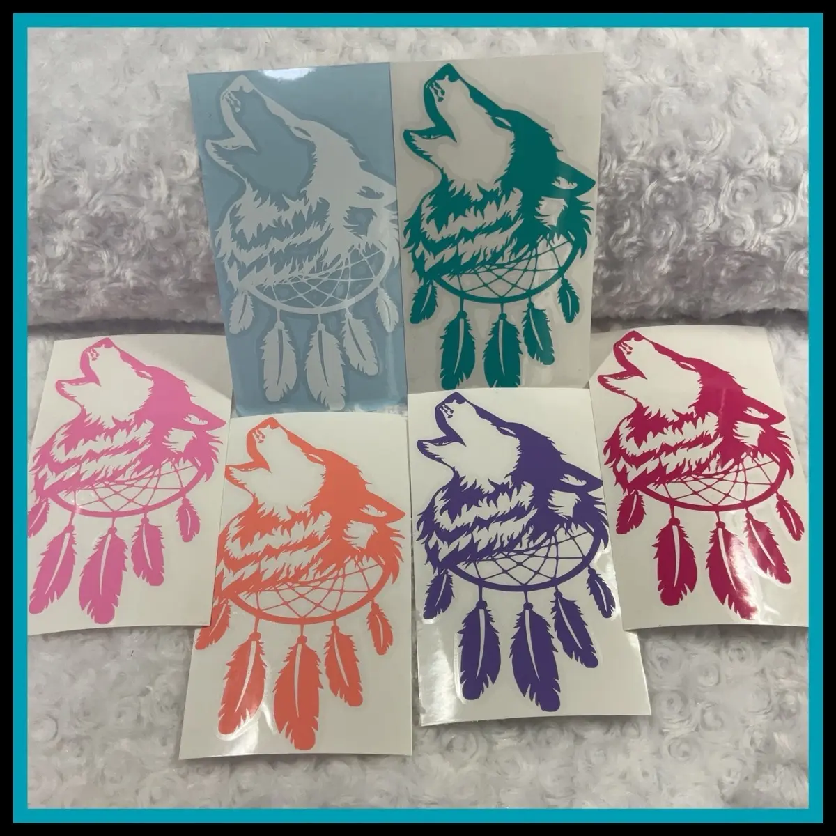 Wolf Dreamcatcher Vinyl Car Decal
