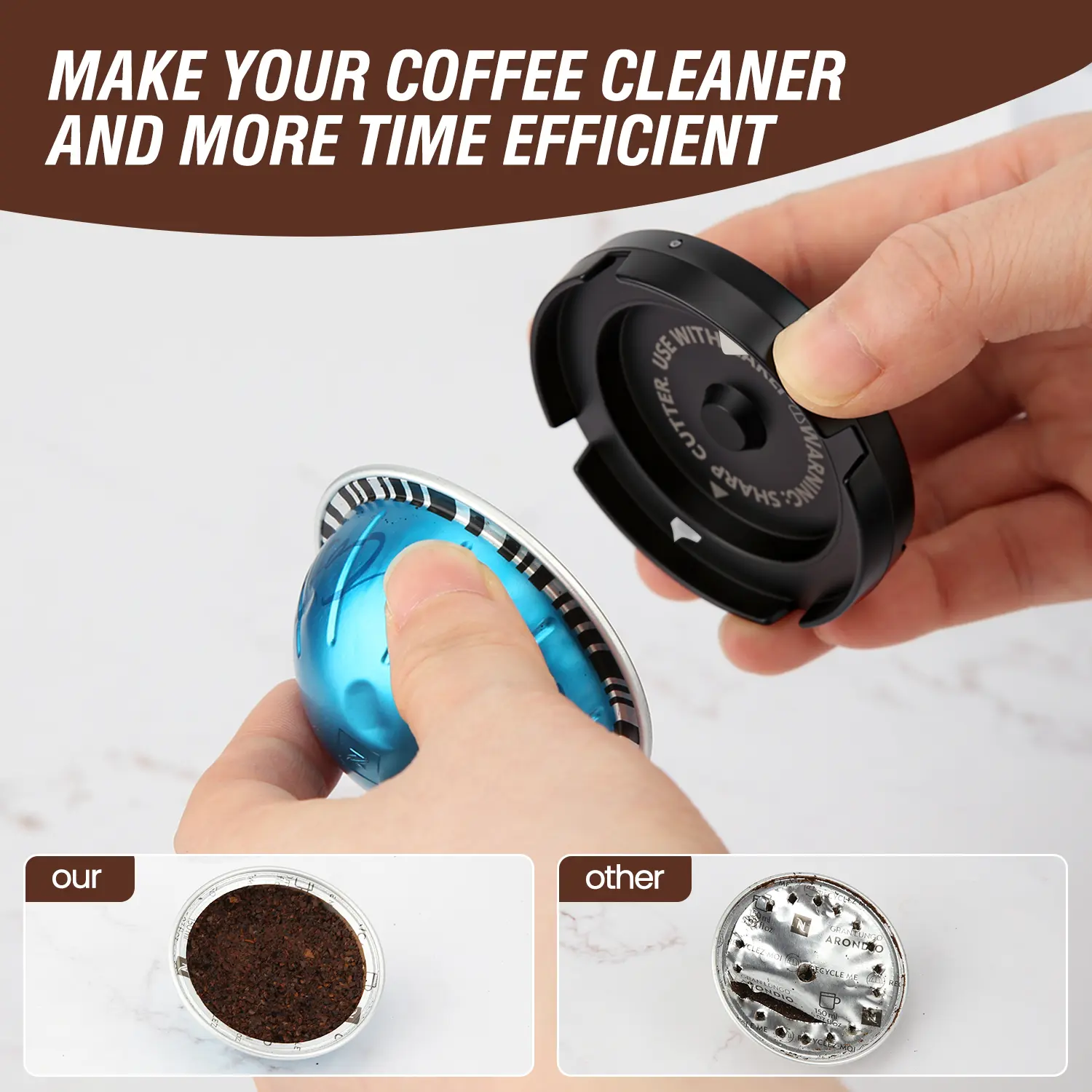Reusable Double Pods Kit for Nespresso Vertuo with 2 Capsule Bases & 52  Aluminum Foil Seals Eco-Friendly Coffee Capsule Refill Kit(No Pods Come) -  TikTok Shop