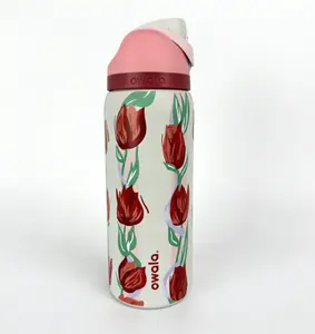 Owala 32oz Tulip Bouquet Insulated Water Bottle – Leak-Proof FreeSip Spout, 24hr Cold Stainless Steel Tumbler for On-the-Go