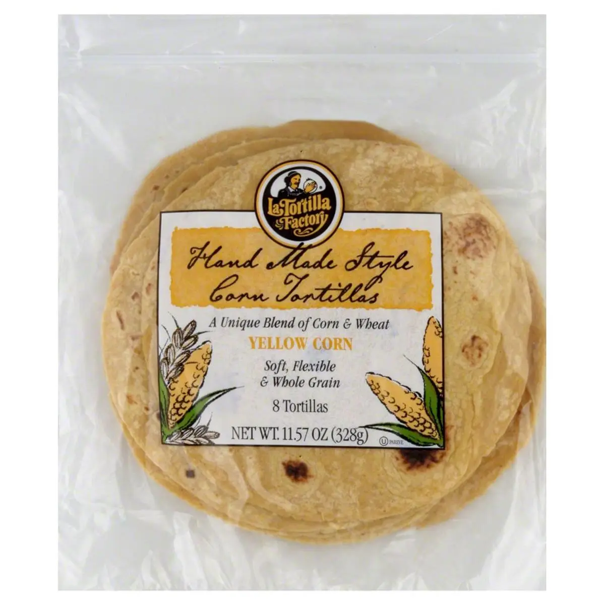 212 MAIN Handmade Yellow Corn Tortillas - 12-Pack, 11.57oz, Contains Corn, Natural Ingredients Gourmet Kitchen Food