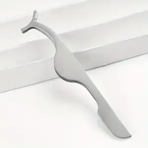 1pc [Stainless Steel Eyelash Curler Tweezers] Stainless Steel Eyelash Curler False Eyelash Auxiliary Eyelash Tweezers Eyelash Curler Eyebrow Curler Eyelash Tools