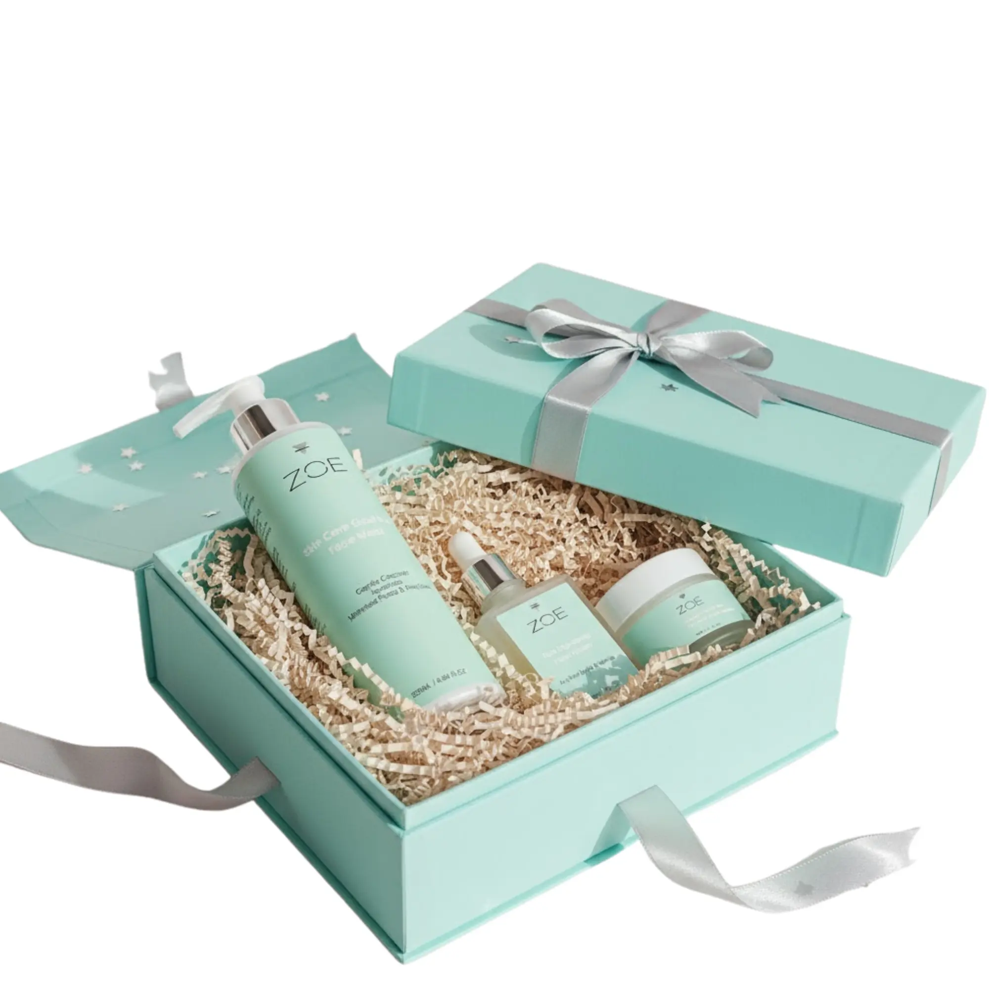 ZOE Skincare Gift Box – Pure Care for Naturally Radiant Skin - Creamy Cleanser, Hydrating Cream, & Organic Serum