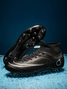 Professional High Top Football Shoes, Breathable Non-slip Football Cleats, Comfortable Soccer Shoes for Training & Competition, Football Field Boots