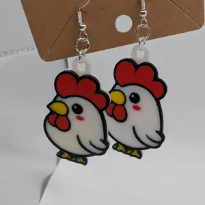 Chicken Earrings