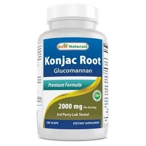 Best Naturals Konjac Glucomannan root 2000mg/serving 180 Veggie Caps