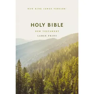 USED Book - NKJV Large Print Outreach New Testament Bible, Scenic Softcover, Comfort Print by Thomas Nelson (Paperback) - english