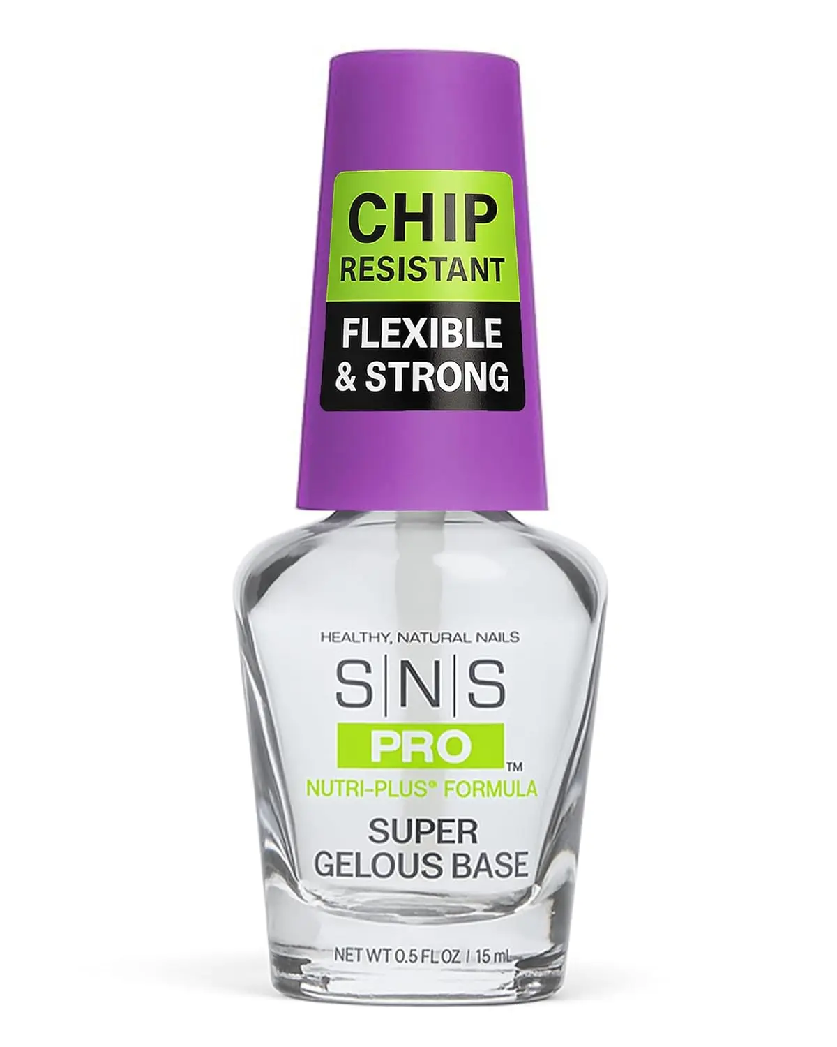 SNS HEALTHY NATURAL NAILS 0.5oz Single Item Dip Powder Base Coat - Super Gelous Manicure Strengthener, Long-Lasting, Fast-Drying, Low Odor, No UV Lamp Needed, for Polish, Nail Art, Nail Polish