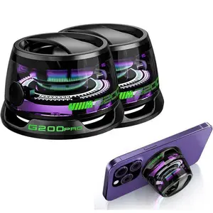G200 Mini Tool Box Bluetooth Speaker, Transparent Metal Compact Design with Lanyard, BT 5.3 Fast Pair, Magnetic Mount, RGB Colorful Lights, AUX Input, Portable Subwoofer Sound System for Smartphone, TikTok Live & Daily Audio