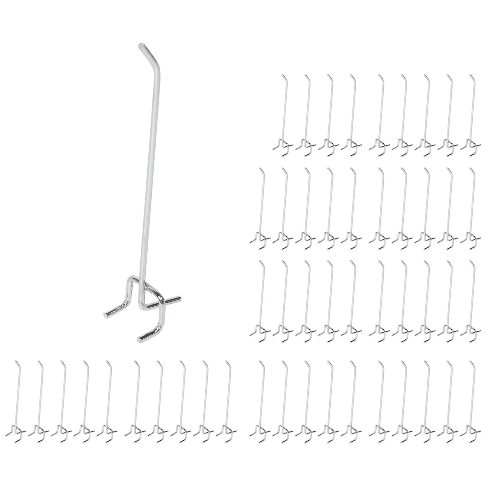 50 Pcs 6-Inch Pegboard Hooks Metal Shelving Hooks and Organizer Assortment Pegboard Garage Storage Organizer