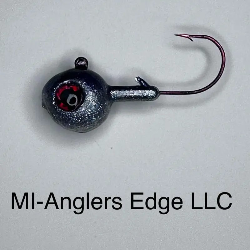 Purple Ice 1oz Hand Painted Walleye Fishing Jigs- 10 Count