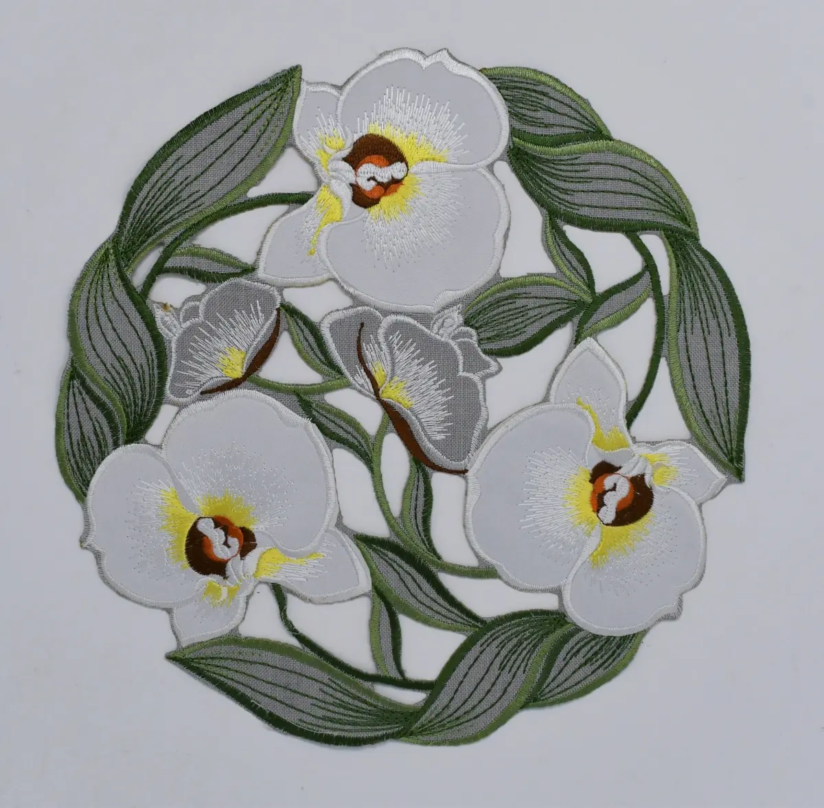 Sinobrite H9418-008 8 in. Elegant Orchid Doily, Decorative Table Linens for Room & Table Decor