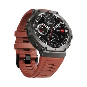 Compass Build-in GPS Smart Watch 5ATM Waterproof Drop-Resistant Dust-Proof for Outdoor Sports 500MAH Battery Real Time Movement Tracking Fitness Tracker Support 170+ Sport Modes Bluetooth Call