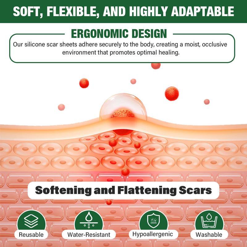 Grade Silicone Scar Sheets for Keloids Acne Scars & Stretch Marks Helps Reduce Redness Dark Spots & Visible Signs of Aging Skin Repair