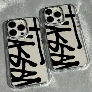 Creative and stylish phone case,Transparent TPU soft shell for iPhone 17 16 15 14 13 12 11 Pro/Max/Plus anti drop and shockproof back cover