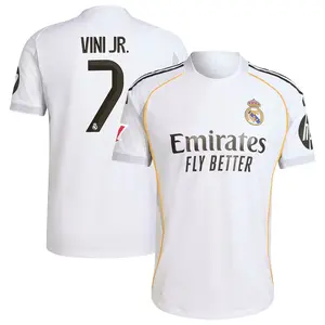 Unisex Soccer Real MadridTeam Vini Jr. 7 Champions League 2025/26 Home Stadium Jersey