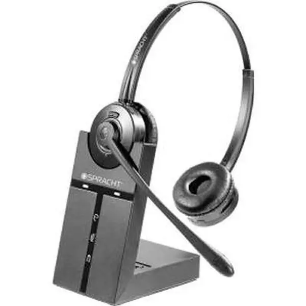 Spracht HS2019 Zum Maestro DECT Multifunctional Headset with Base Station, Comfortable Headband, Echo Canceler That Cancels Echoes, Suitable for Daily Use