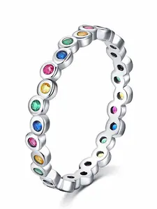 1 PC Elegant Cubic Zirconia Ring For Women For Wedding Engagement Anniversary Party Jewelry Valentine's Day Gift Stackable Engagement Ring