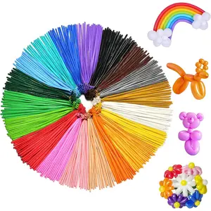 200pcs Twisting Balloons 260 Long Balloons for Balloon Animals, 20 Assorted Colors Premium Quality Magic Skinny Modeling Latex Balloon for Birthday Christmas Party Decorations