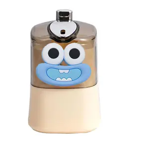 Plastic Automatic Toothpick Dispenser, Press Design, Cute Creative Fun Cartoon Stickers, Perfect for Home Kitchen Dining Table Use DIY Holder, Canister Organiser Compact