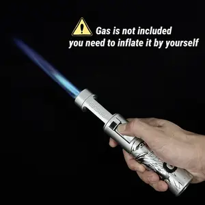 2025 Upgraded Portable Blow Torch – Welding & BBQ Igniter + Bottle Opener Windproof Blue Flame Jet Lighter （Gas Not Included） bright fire lighter