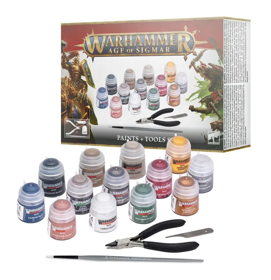Warhammer Age of Sigmar: Paints + Tools Set