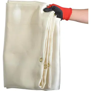 4 Feet x 6 Feet Welding Blanket Fire Flame Retardant Fiberglass Safety Shield Grommets