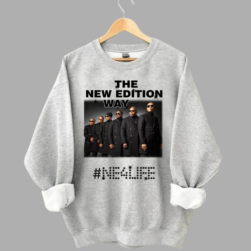 The New Edition Way Tour 2026 Sweatshirt, Vintage R&B Concert Apparel, Music Fan Memory Outfit, Retro Boy Band Merch, Cotton, Short Sleeve, Unisex