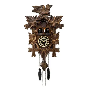 Handcrafted Black Forest Cuckoo Clock, Dance Figures, Quartz German Design, Musical