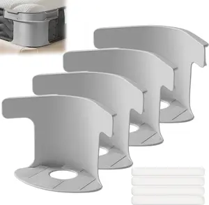 Lock Sheet Holders Set of 4– No More Loose Bedding, Universal Fit, Easy One-Time Installation, Bed Sheet Holder, Fitted Sheet Straps Keep Sheets Firm & Tight, Bed Sheet Holders for Corners, Universal fit King, Queen, Twin Sized beds