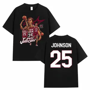 Raven Johnson Basketball T-Shirt – South Carolina Women’s Hoops Graphic Tee, #25 Player Fan Shirt Game Day, Women Tops
