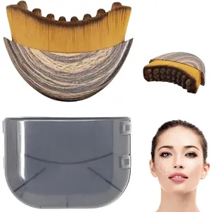 Lymphatic Contour Face Brush-Facial Dry Brush-Lymphatic Drainage Massager,Soft Dry Brushing Beauty Tool for Jawline, Chin & Facial Sculpting Designed to Fit Precisely and Relieve Fatigue-DBY