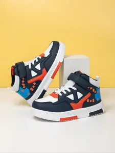 2026 Kids High-Top Pixel Style Sneakers, Sneaker Trainer, Unisex Velcro Closure, Durable Ankle Support, Soft Sole, School & Running Shoes