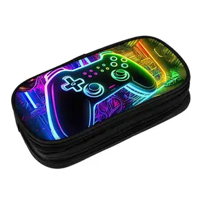 Game Player pattern printed multi-function double-layer pencil case