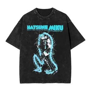 valentine shirts  Hatsune Miku singer music anime  Washed T Shirts Streetwear Novelty T-Shirts  Tee 2Shirt for Men Women Short Sleeve Harajuku