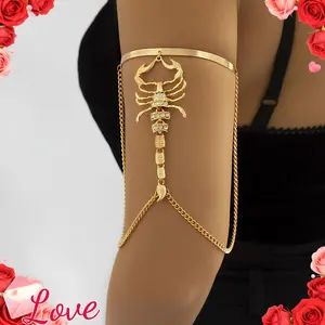 Dark Gothic Scorpion Bangle Arm Ring Individual Tassel Open Arm Chain for Women's Holiday Daily Ball Music Festival Banquet Wedding Any Occasion Wear Gift for Mom Lover Friend