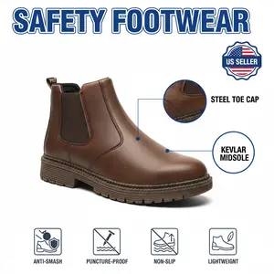 Durable Outdoor Comfortable Waterproof Anti-slip Safety Shoes Puncture-proof Splash-proof Smash-proof Breathable Unisex Chef Work Shoe Adaptive Safety Sneaker