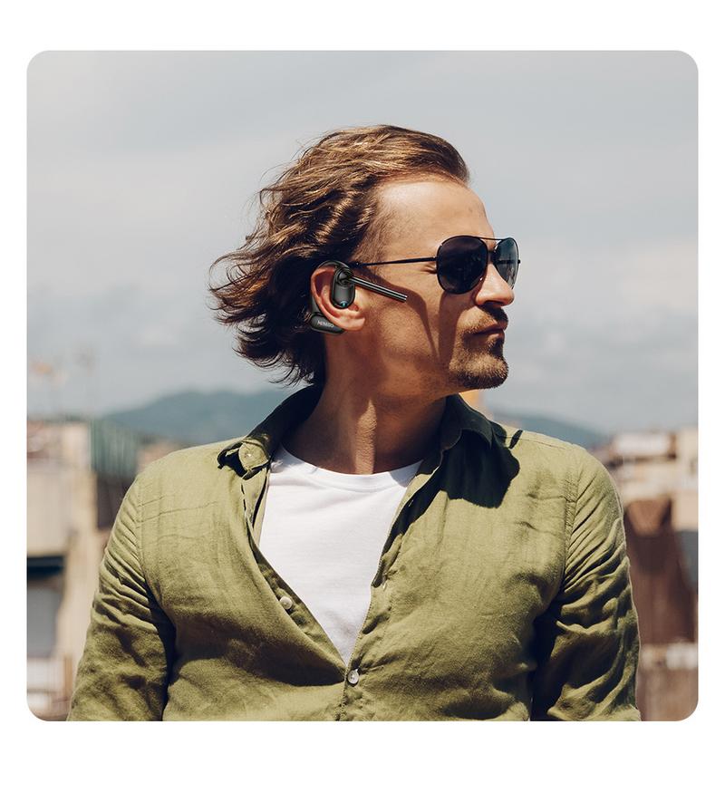 MINISO M66 Brand New Microphone Wireless Bluetooth Earbuds Super Voice Call Video Conferencing Office earbuds Open and Non-in-ear headset Business style stylish headphones and lightweight earbuds wireless support iOS and Android