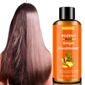 ROZINO Ginger Conditioner 100g Amber Ginger Essential Oil Bottle for Daily Moisturizing Hydrating Soft Smooth Hair Care Solution