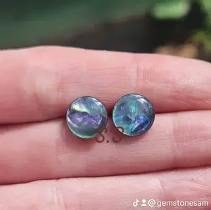 Purple Abalone Stud Earrings