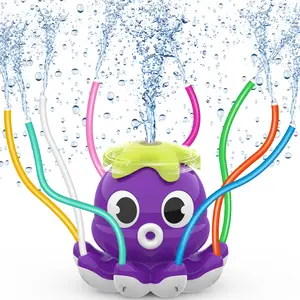 Outdoor Water Spray Sprinkler For Kids And Toddlers, Summer Outside Toys Backyard Games With 8 Wiggle Tubes, Attaches To Garden Hose Splashing Fun Toys For 3 4 5 6 7 8 Year Old Boys Girls Gift