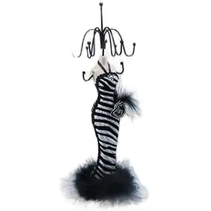 Mannequin Zebra Jewelry Holder Accessory Organiser Racks Decor