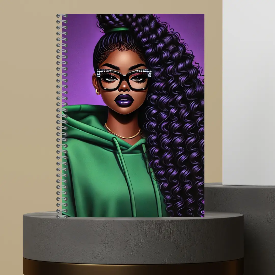 17. Made to Order Glasses Girlies Character Journal with Lined Paper - Customizable Design, Ideal for Writing and Personalization