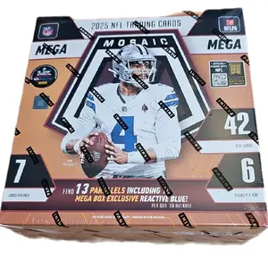 Panini 2025 Mosaic Football NFL Mega Box Blue Reactive - 42 Cards