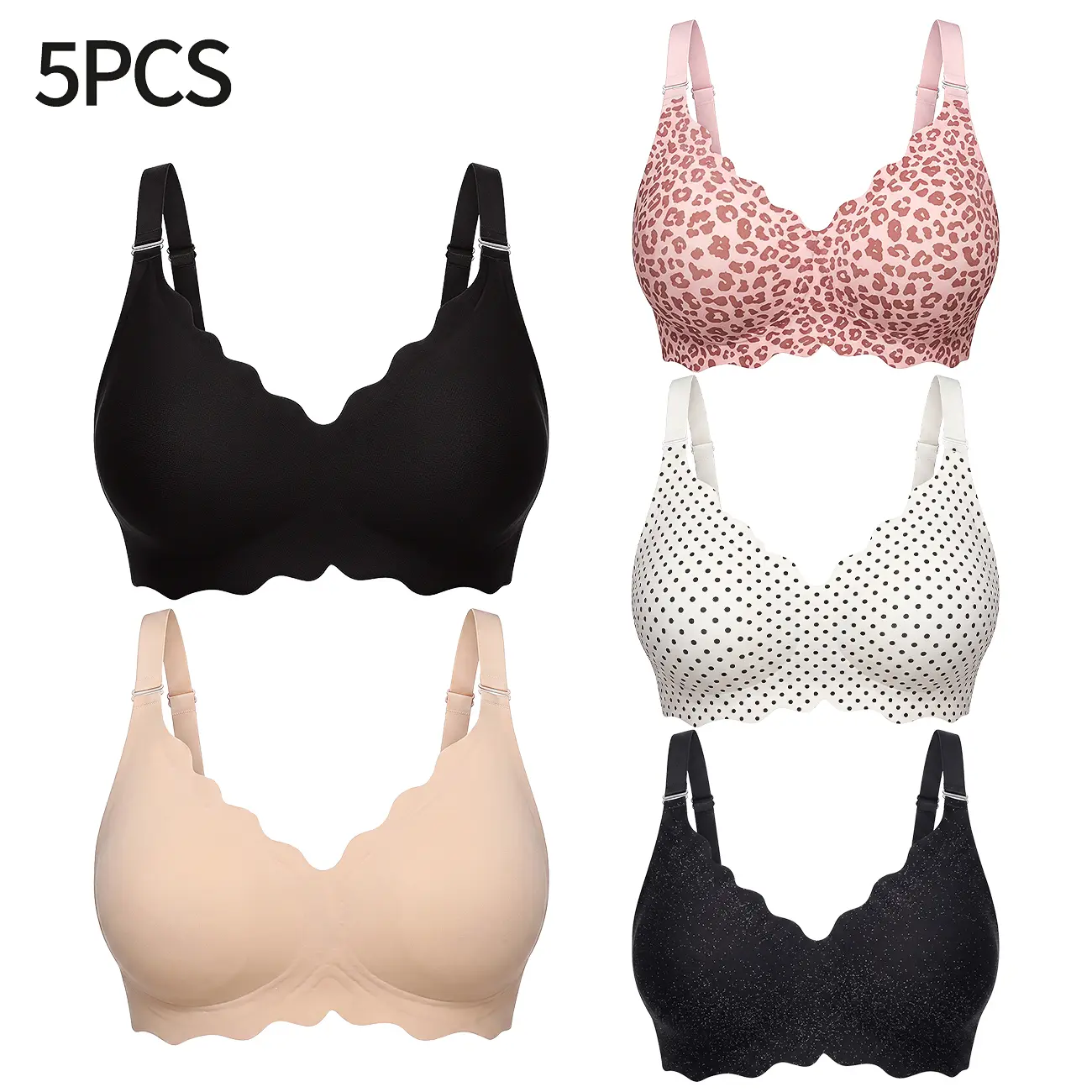Women’s gel bra, seamless push-up bra, wire-free, full-cup plus-size bra, breathable and comfortable support for sports, basic everyday comfort bra with padding, T-shirt bra, women’s underwear Summervibes Soft Womenswear