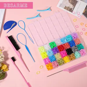 Girls' Candy-Colored Hair Bands Set, 28-Color Disposable Rubber Bands, Gentle on Hair, Small Colorful Accessories for Girls, Elastics, Hair Accessory