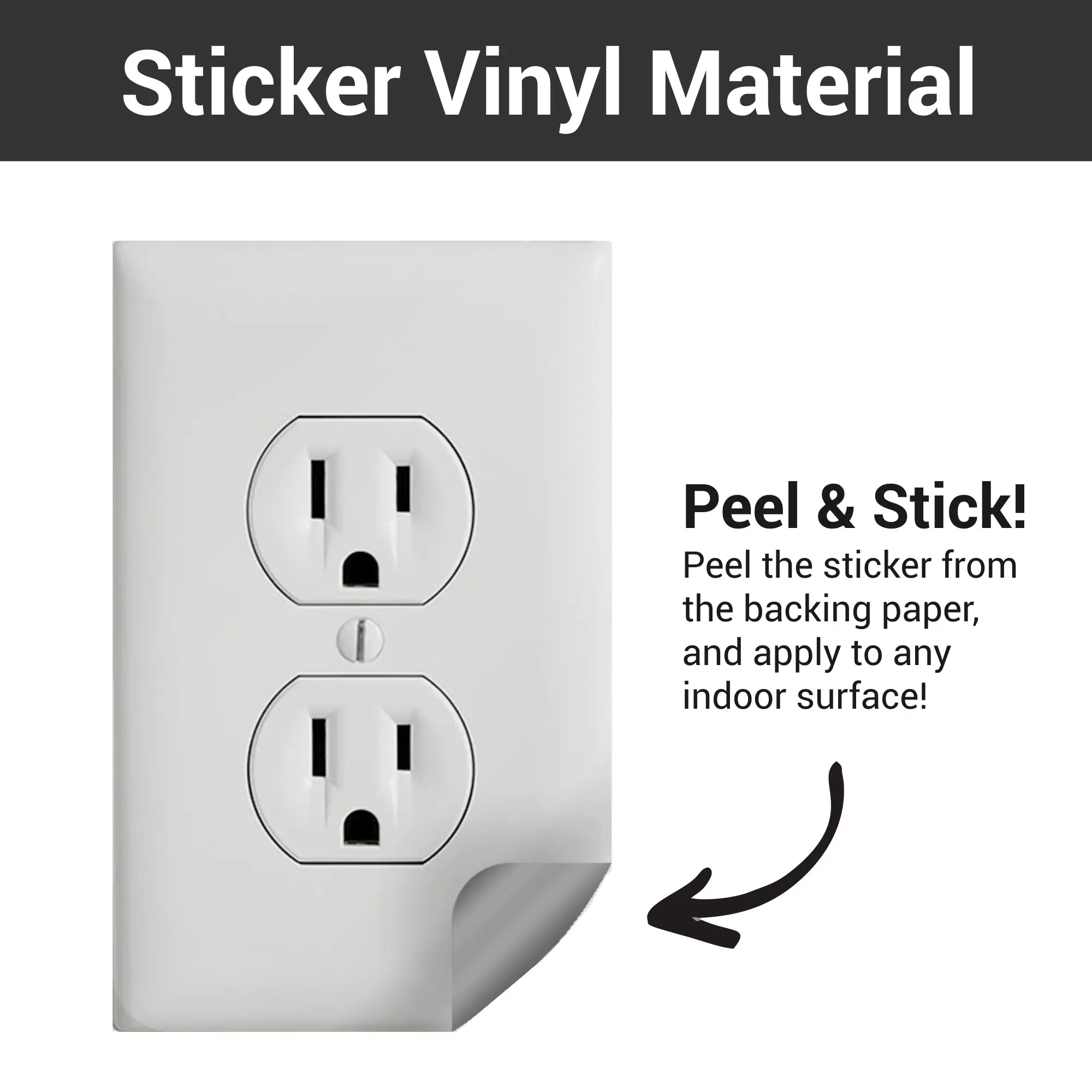 Fake Electrical Outlet Stickers (Pack of 10) - Stick on Outlet for Funny Pranks