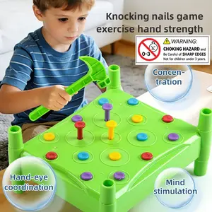 Children Hammer Nail Toy Set, Colorful Educational Game, Strength & Focus Training, Early Learning Toy for Kids Aged 3+, Ideal Gift for Boys & Girls