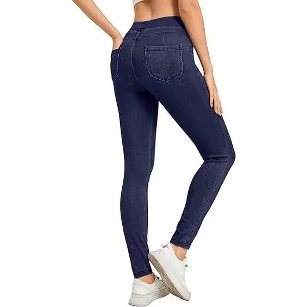 FAIABLE Stretchy Jeans for Women High Waist Jeggings Tummy Control Slim Fit Skinny Jeans Pull on Leggings with Pockets Casual