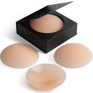 2-Pairs Nipple Cover, Nipple Pasties for Women, Pasties Nipple Covers, Nipple Covers for Women Reusable, Nipple Cover with Travel Box(Nude)