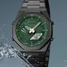 Business Essential Skmei World Time Durable Watch Quartz Waterproof Watch Stainless Steel Octagonal Case Analog Electronic Dual Display 30m Waterproof Multifunctional Sport Watch Waterproof Wristwatch Analog Watches